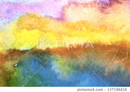 Fluid Watercolor Painted Background Blended and Flowing Colours Mixed Texture Background Fluid Watercolor Painted Background Blended and Flowing Colours Mixed Texture Background 137196816