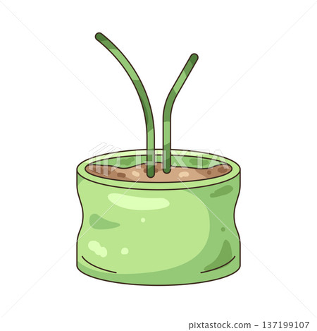 Illustration of plant pot 137199107