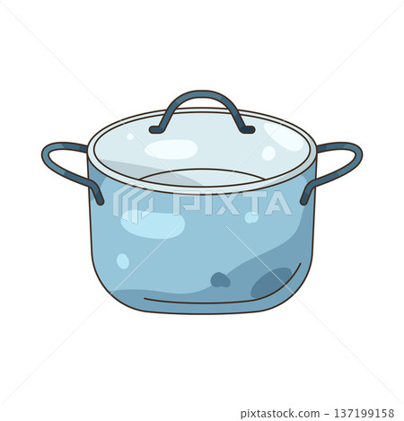 Illustration of cooking pot 137199158