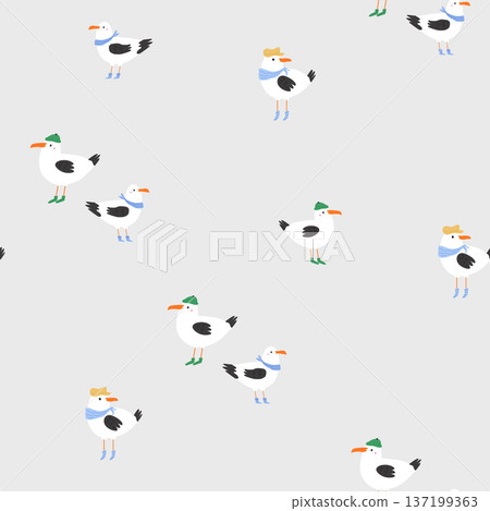 seagull, bird, background 137199363