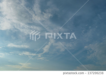 Autumn evening sky Blue sky and clouds 01 137200238