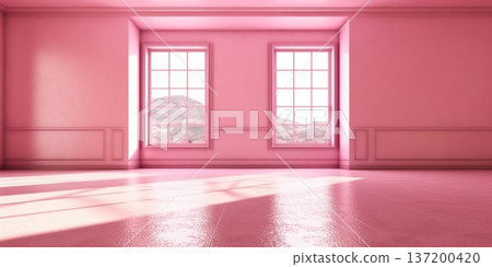 Window sun light shadow copy space blurred background, AI Generateand 137200420