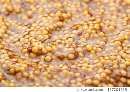 Dijon Mustard seeds close-up Dijon Mustard seeds close-up 137201819
