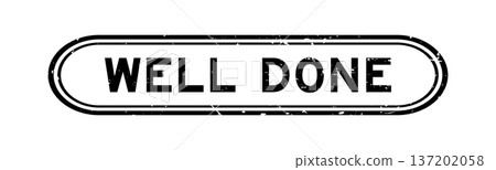 Grunge black well done word rubber seal stamp on white background Grunge black well done word rubber seal stamp on white background 137202058