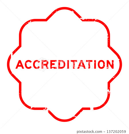 Grunge red accreditation word square rubber seal stamp on white background Grunge red accreditation word square rubber seal stamp on white background 137202059