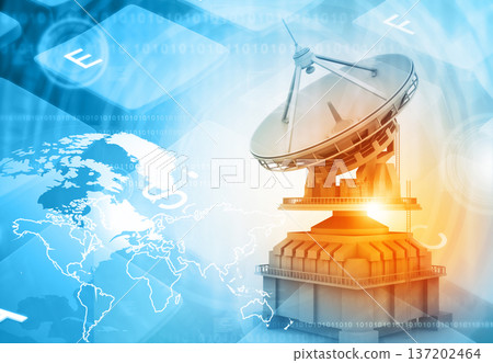 Satellite dish antenna with modern communication technology Satellite dish antenna with modern communication technology 137202464