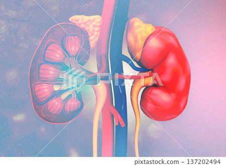 Human kidney cross section anatomy Human kidney cross section anatomy 137202494
