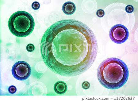 Human cells with Scientific background 137202627