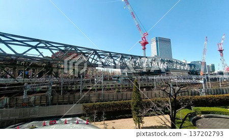 Temporary trusses were erected using the "sending-off method"... New Yatsuyama Overpass Temporary trusses were erected using the "sending-off method"... New Yatsuyama Overpass 137202793