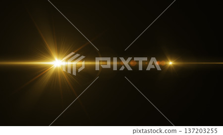 Sparkling gold light effect, lens flare 137203255