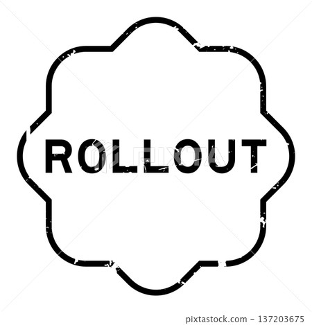 Grunge black rollout word square rubber seal stamp on white background Grunge black rollout word square rubber seal stamp on white background 137203675