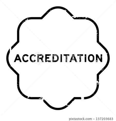 Grunge black accreditation word square rubber seal stamp on white background Grunge black accreditation word square rubber seal stamp on white background 137203683