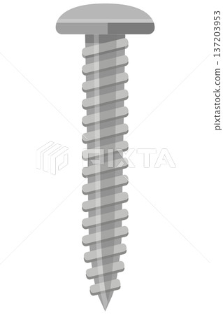金屬螺絲單件圖示 | DIY、建築、固定件概念 137203953