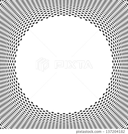 Radial Convex Dots Pattern for Round Frame. 3D Illusion Effect Radial Convex Dots Pattern for Round Frame. 3D Illusion Effect 137204182