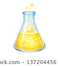 裝有黃色液體的錐形瓶 137204456