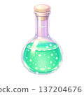 裝滿液體的圓形燒瓶 137204676