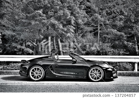 shiny black open car shiny black open car 137204857