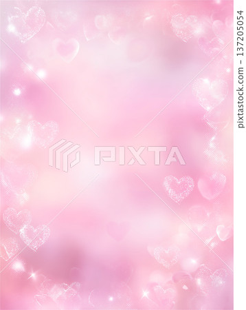 粉紅色和白色愛心組成的優雅背景，散發出幸福的光芒。 137205054