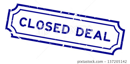 Grunge blue closed deal word rubber seal stamp on white background Grunge blue closed deal word rubber seal stamp on white background 137205142