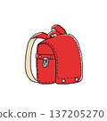 書包插圖紅色 137205270