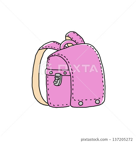 School bag illustration pink 137205272
