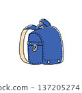 藍色書包插圖 137205274