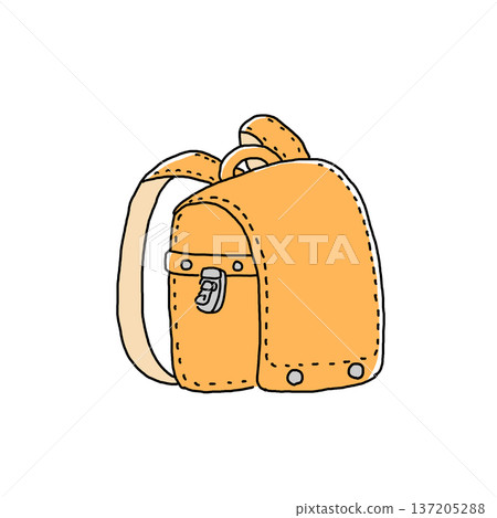 黃色書包插圖 137205288