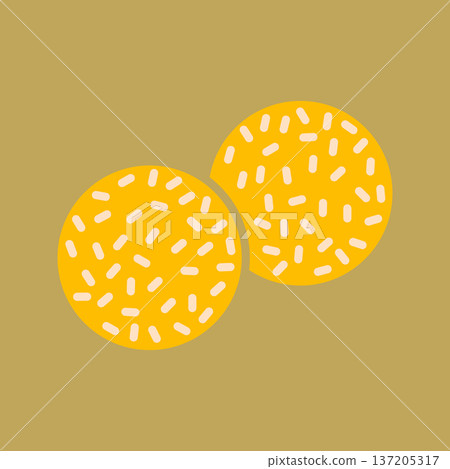 簡單的芝麻球圖標 137205317