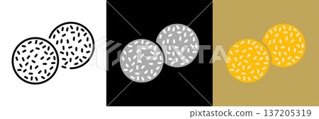 Simple sesame ball icon Simple sesame ball icon 137205319