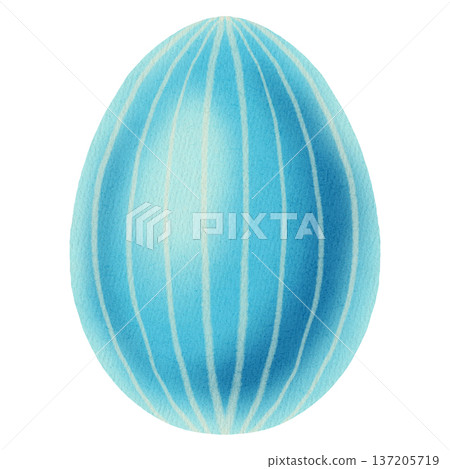 Watercolor illustration of an Easter egg. Easter. A classic holiday symbol for spring celebrations, greeting cards, and seasonal decor. Watercolor illustration of an Easter egg. Easter. A classic holiday symbol for spring celebrations, greeting cards, and seasonal decor. 137205719