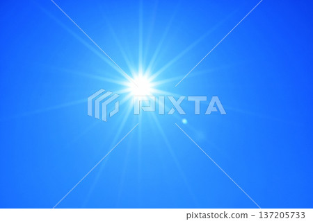 Blue sky and sun, direct sunlight, free space image (Fix photo) Blue sky and sun, direct sunlight, free space image (Fix photo) 137205733