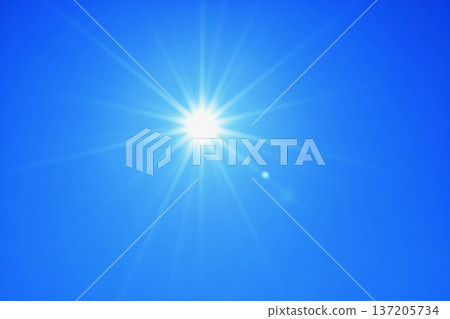 Blue sky and sun, direct sunlight, free space image (Fix photo) Blue sky and sun, direct sunlight, free space image (Fix photo) 137205734