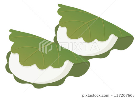Vector illustration of Kashiwa mochi 137207603