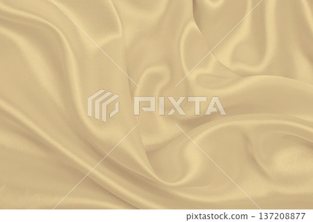 Smooth elegant golden silk or satin luxury cloth texture as wedding background. Luxurious background design. In Sepia toned. Retro style Smooth elegant golden silk or satin luxury cloth texture as wedding background. Luxurious background design. In Sepia toned. Retro style 137208877