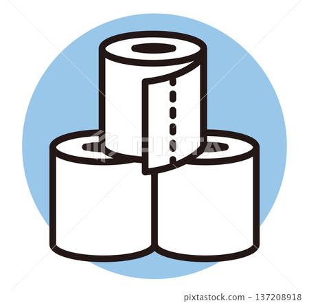 廁紙圖示。廁所矢量圖。 137208918