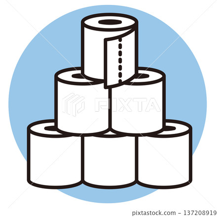 廁紙圖示。廁所矢量圖。 137208919