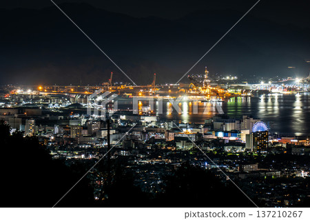 從靜岡縣靜岡市日本平眺望清水港的夜景 從靜岡縣靜岡市日本平眺望清水港的夜景 137210267