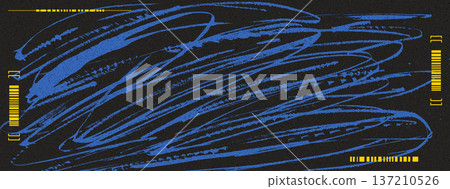 Expression dynamic paint brush squiggles sporty background. Graffiti-inspired scribbles grain background. Urban street fashion wall with blue lines with noise. Vector ink brush abstract grainy texture Expression dynamic paint brush squiggles sporty background. Graffiti-inspired scribbles grain background. Urban street fashion wall with blue lines with noise. Vector ink brush abstract grainy texture 137210526