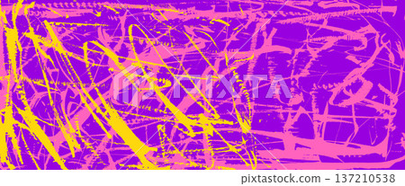 Grunge textured background with hand-drawn brush strokes squiggles pattern. Neon fashion fuchsia overlay, rough grain. Wall abstract paint scribbles for creative posters. Vector urban street wall bg Grunge textured background with hand-drawn brush strokes squiggles pattern. Neon fashion fuchsia overlay, rough grain. Wall abstract paint scribbles for creative posters. Vector urban street wall bg 137210538