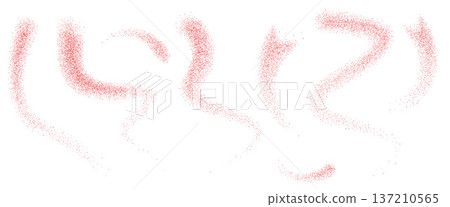 Noise red gradients chili peppers fly stroke shapes set. Grainy texture paprika splash wavy long elements. Red masala dotwork seed forms. Vector gritty wavy lines. Grunge food figures Noise red gradients chili peppers fly stroke shapes set. Grainy texture paprika splash wavy long elements. Red masala dotwork seed forms. Vector gritty wavy lines. Grunge food figures 137210565