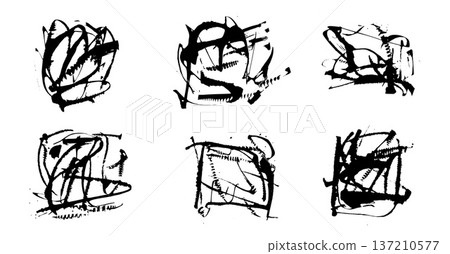 Grunge ink abstract rectangle elements. Dynamic shapes background with grunge texture abstract brush. Black backdrop design elements, gritty patterns, energetic splash for poster. Vector template bg Grunge ink abstract rectangle elements. Dynamic shapes background with grunge texture abstract brush. Black backdrop design elements, gritty patterns, energetic splash for poster. Vector template bg 137210577