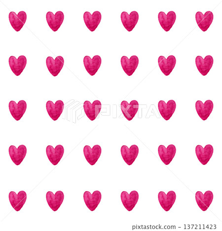 Watercolor cute hearts seamless pattern background. Simple minimalist romantic coquette print with many hearts. Watercolor cute hearts seamless pattern background. Simple minimalist romantic coquette print with many hearts. 137211423
