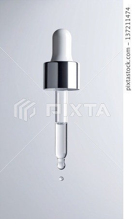 銀色滴管蓋和透明精華液滴管 護膚精華液產品圖片 137211474