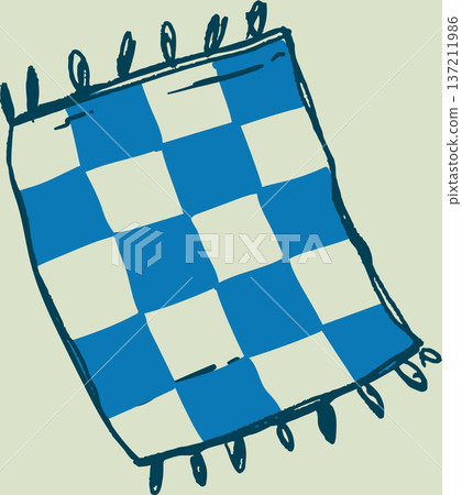 Checkered plaid picnic blanket design 137211986
