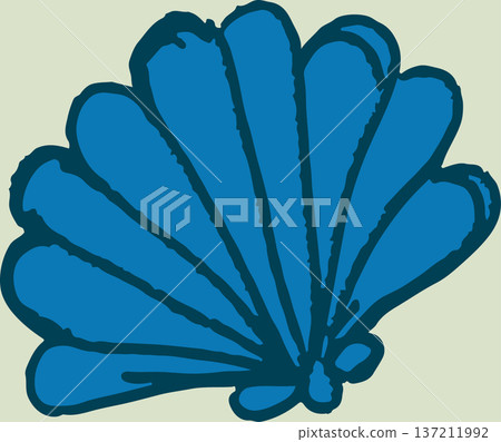 Blue seashell from Mediterranean sea 137211992