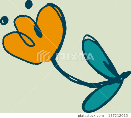 Cute hand drawn flower design 137212013