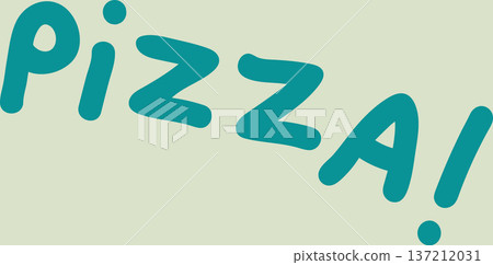 Pizza lettering hand drawn style Pizza lettering hand drawn style 137212031