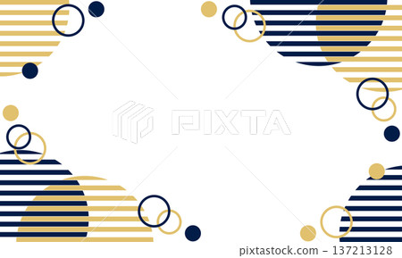 Stylish gold and navy geometric pattern frame background with an elegant atmosphere (with copy space) Stylish gold and navy geometric pattern frame background with an elegant atmosphere (with copy space) 137213128