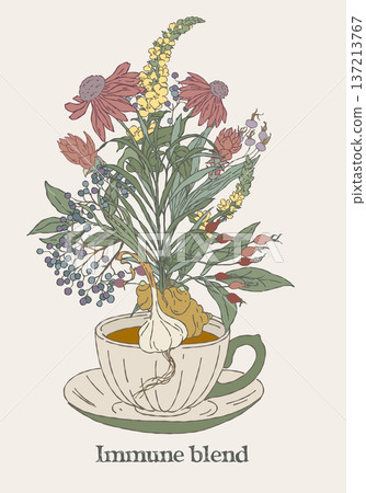 botanical bouquet featuring immune herbal blend 137213767