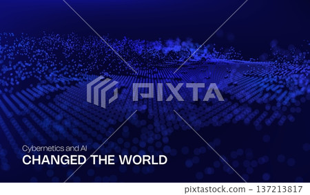 Abstract 3D ai grid background for cyber and digital technology design. Data science line for big data blue concept and network tech future backdrop. Abstract 3D ai grid background for cyber and digital technology design. Data science line for big data blue concept and network tech future backdrop. 137213817